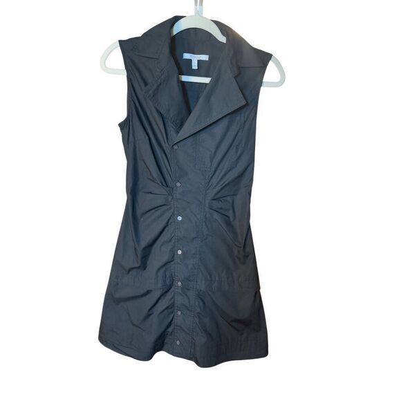 Derek Lam 10 Crosby Satina Sleeveless Shirtdress in Black Sz 2 - Picture 11 of 14